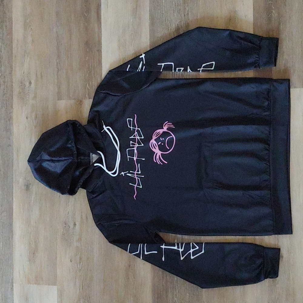NWOT Lil Peep Hip Hop Rapper Unisex Graphic Pullover Hoodie Black Size M